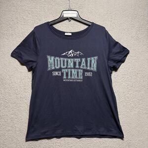 Ardene Mountain Time Graphic T-Shirt L/XL Women’s